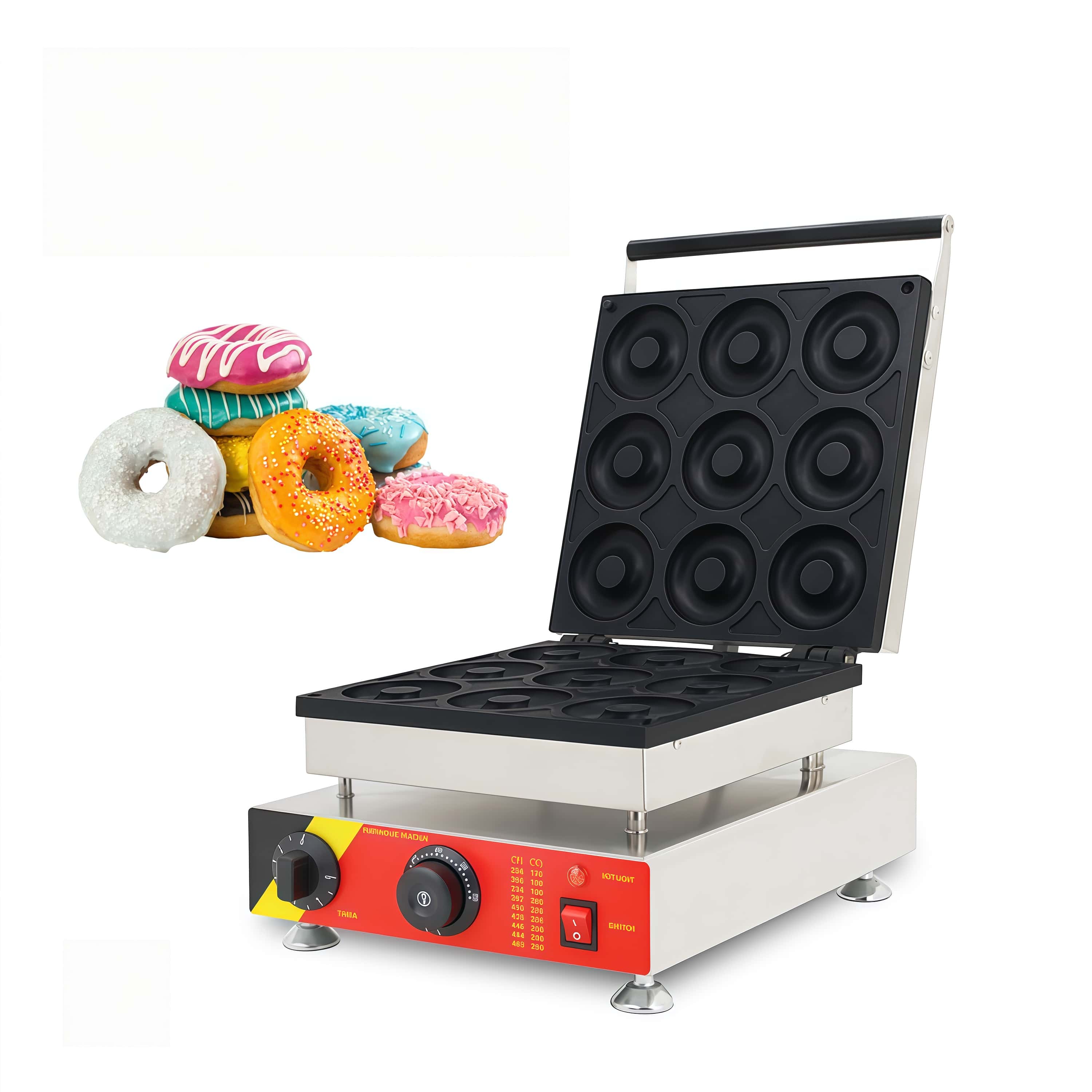 Mini Waffle Maker Machine - 480 Model Electric 9 Circle Donuts