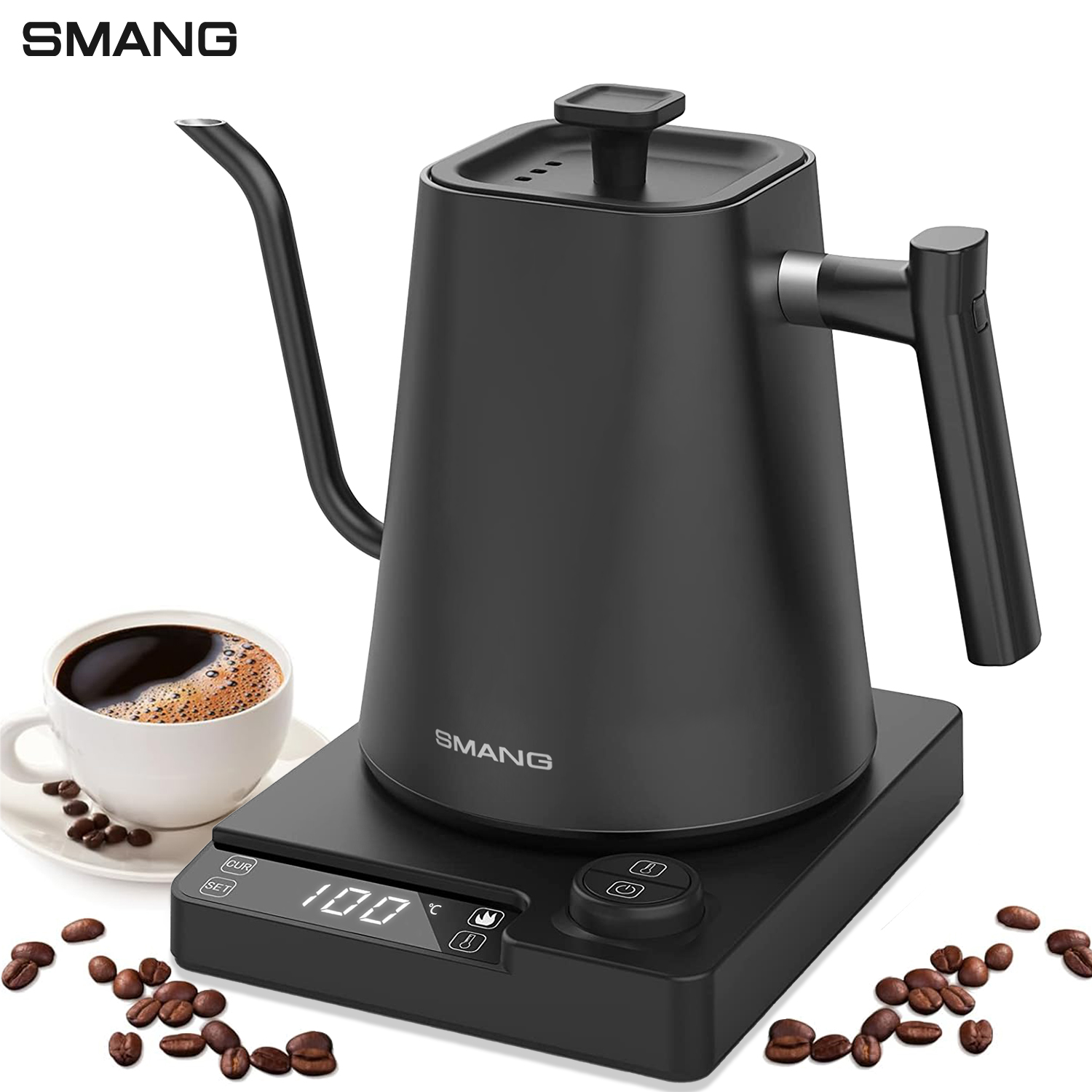 Electric Kettle Temperature Control - SMANG 1200W Gooseneck Electric Kettle 1L