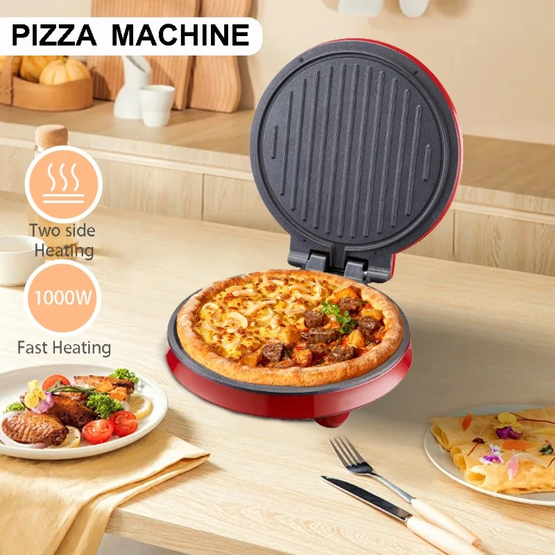Mini Waffle Maker Machine - 110V Electric Pizza Machine, Double-sided Heating