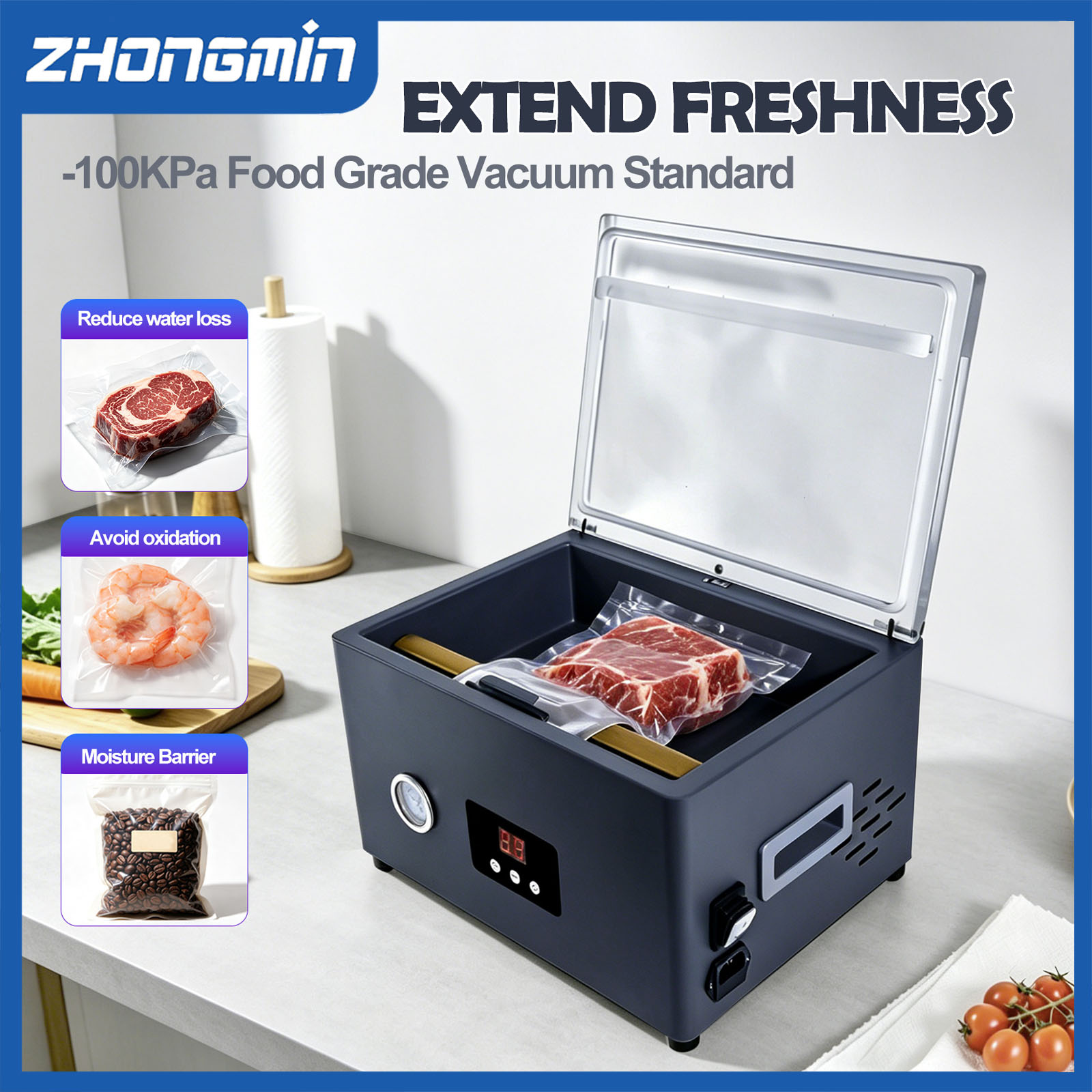 Food Vacuum Sealer Machine - ZM-CVS300 Food Vacuum Sealer Machine Electric