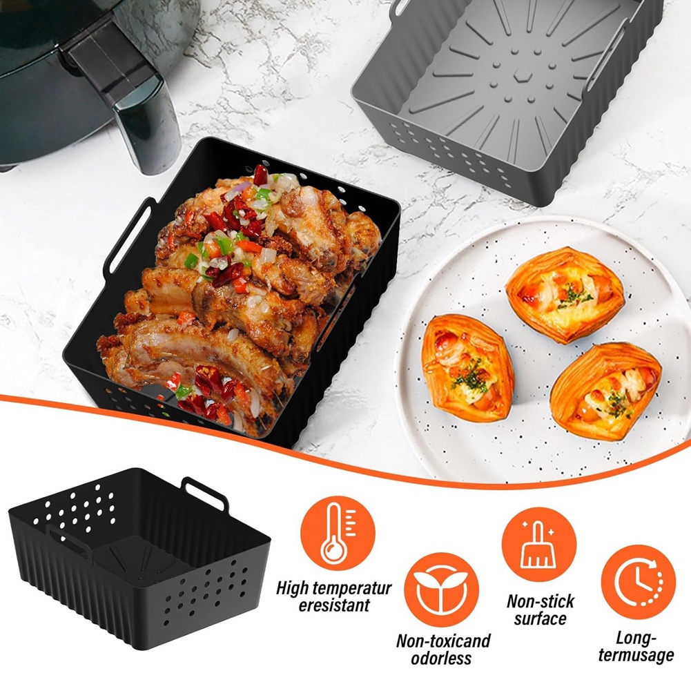 NEW HOT In Stock-2PCS Air Frye - огляд і ціна Air Fryer Silicone Pot Liner