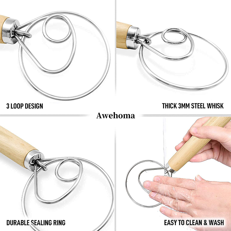 Large Hand Danish Dough Whisk  - огляд і ціна Immersion Hand Blender Set